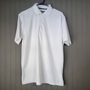 Ben Hogan Performance Golf Polo Short Sleeve Shirt Collard White Men's Medium